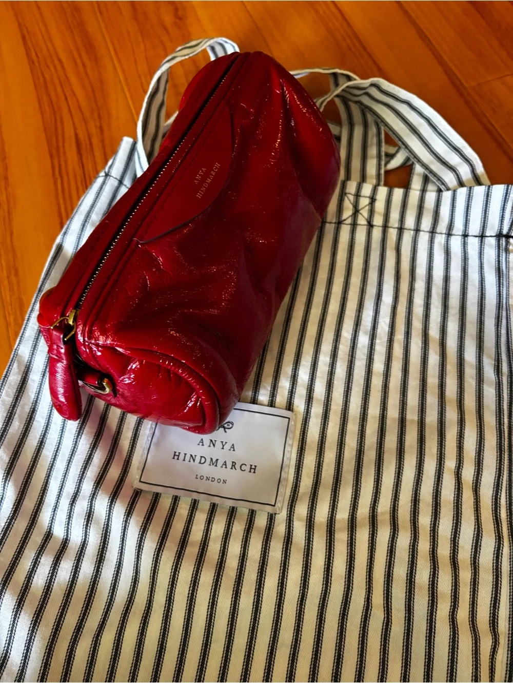 Anya Hindmarch Red Leather Crossbody Bag